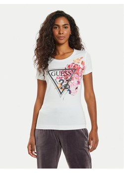 Guess T-Shirt W4BI23 J1314 Biały Regular Fit ze sklepu MODIVO w kategorii Bluzki damskie - zdjęcie 182754031