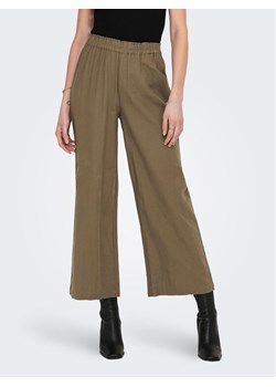 ONLY Spodnie materiałowe Tokyo 15259590 Brązowy Straight Fit ze sklepu MODIVO w kategorii Spodnie damskie - zdjęcie 182754113