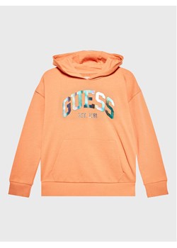 Guess Bluza J3RQ01 KA6R0 Pomarańczowy Regular Fit ze sklepu MODIVO w kategorii Bluzy dziewczęce - zdjęcie 182754470