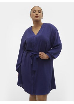Vero Moda Curve Sukienka koszulowa 10299117 Granatowy Regular Fit ze sklepu MODIVO w kategorii Sukienki - zdjęcie 182754784