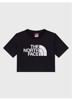 The North Face T-Shirt Crop Easy NF0A83EU Czarny Regular Fit ze sklepu MODIVO w kategorii Bluzki dziewczęce - zdjęcie 182754793