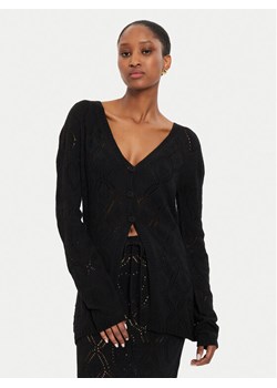 TWINSET Kardigan 242TP3450 Czarny Regular Fit ze sklepu MODIVO w kategorii Swetry damskie - zdjęcie 182754911