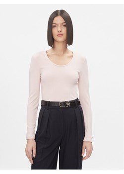 Tommy Hilfiger Bluzka WW0WW41654 Różowy Slim Fit ze sklepu MODIVO w kategorii Bluzki damskie - zdjęcie 182754932