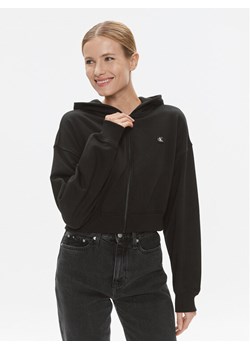 Calvin Klein Jeans Bluza J20J222885 Czarny Relaxed Fit ze sklepu MODIVO w kategorii Bluzy damskie - zdjęcie 182754941