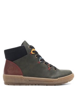 Rieker Botki N0711-54 Zielony ze sklepu MODIVO w kategorii Workery damskie - zdjęcie 182754972