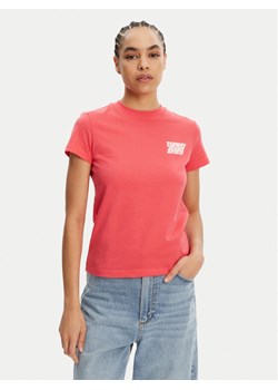 Tommy Jeans T-Shirt Bubble DW0DW21338 Różowy Regular Fit ze sklepu MODIVO w kategorii Bluzki damskie - zdjęcie 182755081