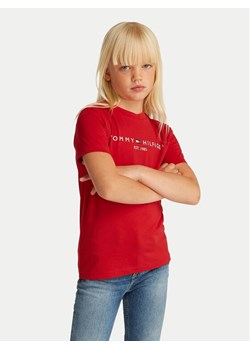 Tommy Hilfiger T-Shirt Essential KS0KS00397 S Czerwony Regular Fit ze sklepu MODIVO w kategorii T-shirty chłopięce - zdjęcie 182755241
