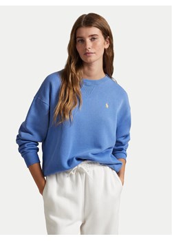 Polo Ralph Lauren Bluza 211943006017 Niebieski Relaxed Fit ze sklepu MODIVO w kategorii Bluzy damskie - zdjęcie 182755342