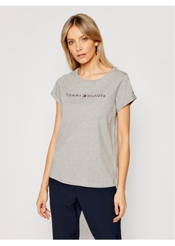 Tommy Hilfiger T-Shirt UW0UW01618 Szary Slim Fit ze sklepu MODIVO w kategorii Bluzki damskie - zdjęcie 182756162