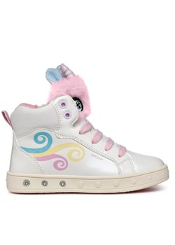 Geox Sneakersy J Skylin Girl J468WA 0NFBH C0653 M Biały ze sklepu MODIVO w kategorii Buty sportowe dziecięce - zdjęcie 182756260