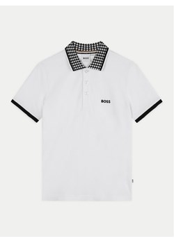 Boss Polo J51177 S Biały Slim Fit ze sklepu MODIVO w kategorii T-shirty chłopięce - zdjęcie 182756280