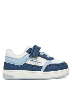 Calvin Klein Jeans Sneakersy Low Cut Lace-Up/ Velcro Sneaker V1X9-82078-1355 M Niebieski ze sklepu MODIVO w kategorii Buty sportowe dziecięce - zdjęcie 182756384