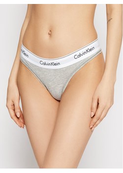Calvin Klein Underwear Stringi 0000F3786E Szary ze sklepu MODIVO w kategorii Majtki damskie - zdjęcie 182756472