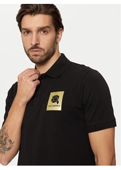 KARL LAGERFELD Polo 745460 551235 Czarny Regular Fit ze sklepu MODIVO w kategorii T-shirty męskie - zdjęcie 182756583