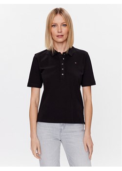 Tommy Hilfiger Polo Pique WW0WW37820 Czarny Regular Fit ze sklepu MODIVO w kategorii Bluzki damskie - zdjęcie 182756863