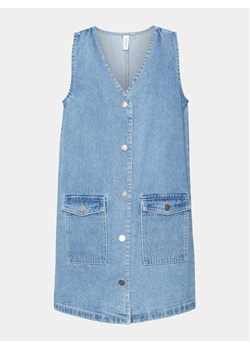 Vero Moda Girl Sukienka jeansowa Rose 10301837 Niebieski Loose Fit ze sklepu MODIVO w kategorii Sukienki dziewczęce - zdjęcie 182756992