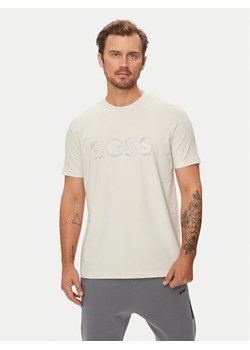 Boss T-Shirt Jagged 1 50519365 Écru Relaxed Fit ze sklepu MODIVO w kategorii T-shirty męskie - zdjęcie 182757073