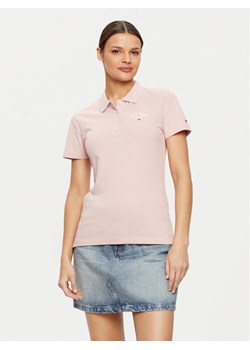 Tommy Hilfiger Polo WW0WW43930 Różowy Slim Fit ze sklepu MODIVO w kategorii Bluzki damskie - zdjęcie 182757093