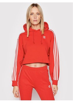 adidas Bluza adicolor Classics HC2017 Czerwony Relaxed Fit ze sklepu MODIVO w kategorii Bluzy damskie - zdjęcie 182757222