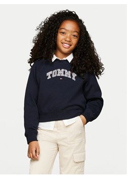 Tommy Hilfiger Bluza Varsity KG0KG08035 Granatowy Regular Fit ze sklepu MODIVO w kategorii Bluzy dziewczęce - zdjęcie 182757253