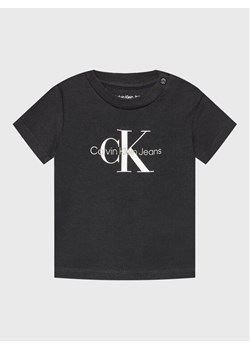 Calvin Klein Jeans T-Shirt Monogram IN0IN00001 Czarny Regular Fit ze sklepu MODIVO w kategorii T-shirty chłopięce - zdjęcie 182757263