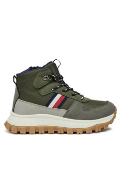 Tommy Hilfiger Trzewiki T3B9-33680-1696A S Zielony ze sklepu MODIVO w kategorii Buty zimowe dziecięce - zdjęcie 182757391