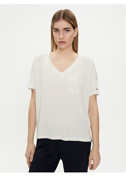 Tommy Hilfiger T-Shirt UW0UW05190 Écru Oversize ze sklepu MODIVO w kategorii Bluzki damskie - zdjęcie 182757711
