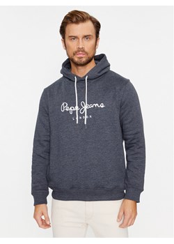 Pepe Jeans Bluza Nouvel Hoodie PM582521 Granatowy Regular Fit ze sklepu MODIVO w kategorii Bluzy męskie - zdjęcie 182757784