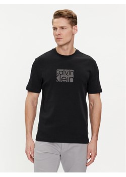 Calvin Klein T-Shirt Emroidered Block K10K112498 Czarny Slim Fit ze sklepu MODIVO w kategorii T-shirty męskie - zdjęcie 182757964