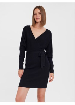 Vero Moda Sukienka dzianinowa 10269251 Czarny Regular Fit ze sklepu MODIVO w kategorii Sukienki - zdjęcie 182758292