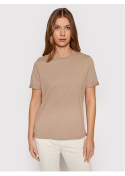 Pieces T-Shirt Ria 17086970 Beżowy Regular Fit ze sklepu MODIVO w kategorii Bluzki damskie - zdjęcie 182758331