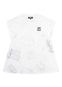DKNY Sukienka codzienna D32884 D Biały Regular Fit ze sklepu MODIVO w kategorii Sukienki dziewczęce - zdjęcie 182758404