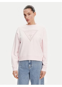 Guess Bluza W5GQ12 KBKM0 Różowy Regular Fit ze sklepu MODIVO w kategorii Bluzy damskie - zdjęcie 182758614