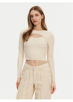 ONLY Sweter Meddi 15339582 Beżowy Cropped Fit ze sklepu MODIVO w kategorii Swetry damskie - zdjęcie 182758690