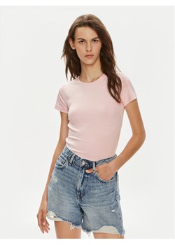 Gina Tricot T-Shirt Basic 17957 Różowy Slim Fit ze sklepu MODIVO w kategorii Bluzki damskie - zdjęcie 182758881