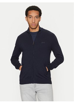 Guess Kardigan M5RR04 Z3KI1 Granatowy Regular Fit ze sklepu MODIVO w kategorii Swetry męskie - zdjęcie 182758883