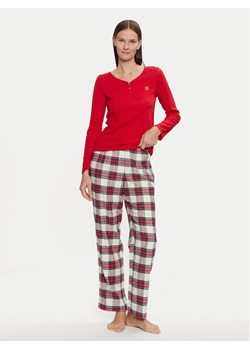 LAUREN RALPH LAUREN Piżama ILN72374F Czerwony Regular Fit ze sklepu MODIVO w kategorii Piżamy damskie - zdjęcie 182758911
