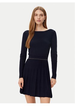 Morgan Sukienka dzianinowa 251-RMCLO Granatowy Slim Fit ze sklepu MODIVO w kategorii Sukienki - zdjęcie 182758942
