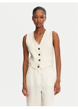 Marella Kamizelka garniturowa Anemone 2515151012 Écru Regular Fit ze sklepu MODIVO w kategorii Kamizelki damskie - zdjęcie 182758983