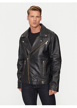 Versace Jeans Couture Kurtka skórzana 77GAVP02 Czarny Loose Fit ze sklepu MODIVO w kategorii Kurtki męskie - zdjęcie 182758993