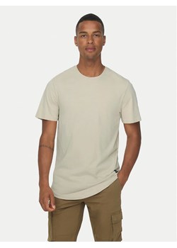 Only & Sons T-Shirt Matt 22002973 Beżowy Regular Fit ze sklepu MODIVO w kategorii T-shirty męskie - zdjęcie 182759160