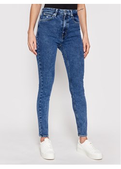 Calvin Klein Jeans Jeansy High Rise J20J215787 Granatowy Skinny Fit ze sklepu MODIVO w kategorii Jeansy damskie - zdjęcie 182759234