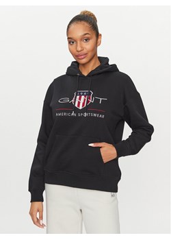 Gant Bluza Archive Shield 4204567 Czarny Relaxed Fit ze sklepu MODIVO w kategorii Bluzy damskie - zdjęcie 182759293