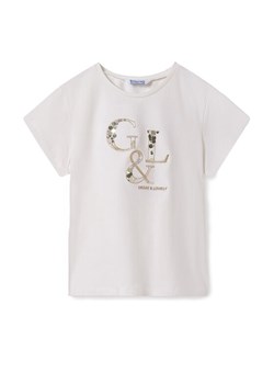 Mayoral T-Shirt 854 Écru Regular Fit - id: 0000305071033 - marki Mayoral - 182759484 Mayoral T-Shirt 854 Écru Regular Fit ze sklepu MODIVO w kategorii Bluzki dziewczęce - zdjęcie 182759484