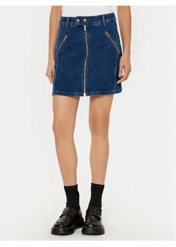 HUGO Spódnica jeansowa mini Gavade 50530320 Niebieski Slim Fit ze sklepu MODIVO w kategorii Spódnice - zdjęcie 182759494