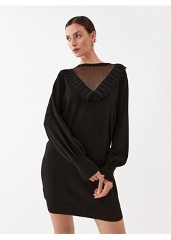 TWINSET Sukienka dzianinowa 232TP3423 Czarny Regular Fit ze sklepu MODIVO w kategorii Sukienki - zdjęcie 182759664