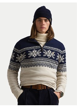 Polo Ralph Lauren Sweter 710952254001 Beżowy Regular Fit ze sklepu MODIVO w kategorii Swetry męskie - zdjęcie 182759674