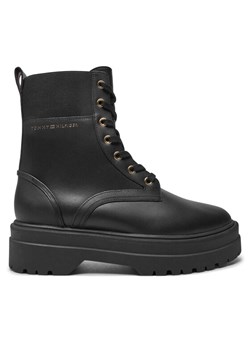 Tommy Hilfiger Trapery FW0FW08440 Czarny ze sklepu MODIVO w kategorii Botki - zdjęcie 182759873