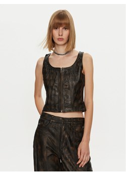 Gestuz Top Linera 10909487 Brązowy Regular Fit ze sklepu MODIVO w kategorii Bluzki damskie - zdjęcie 182760232