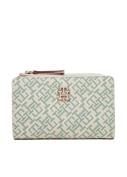 Tommy Hilfiger Duży Portfel Damski Th Monoplay Leather Med 7 Wallet AW0AW17417 Écru ze sklepu MODIVO w kategorii Portfele damskie - zdjęcie 182760351